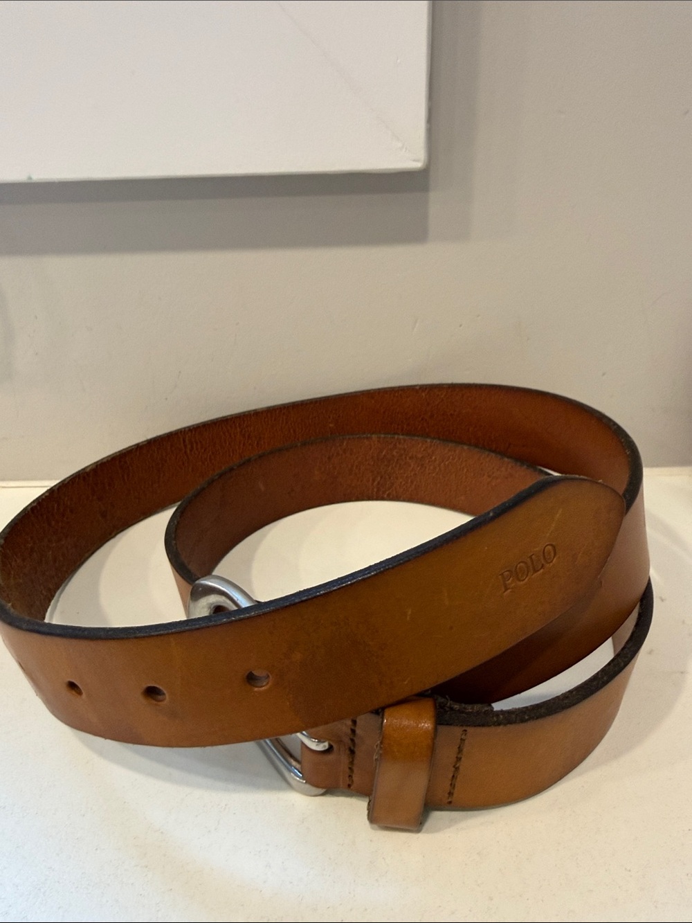 Polo Ralph Lauren leather belt in size 42